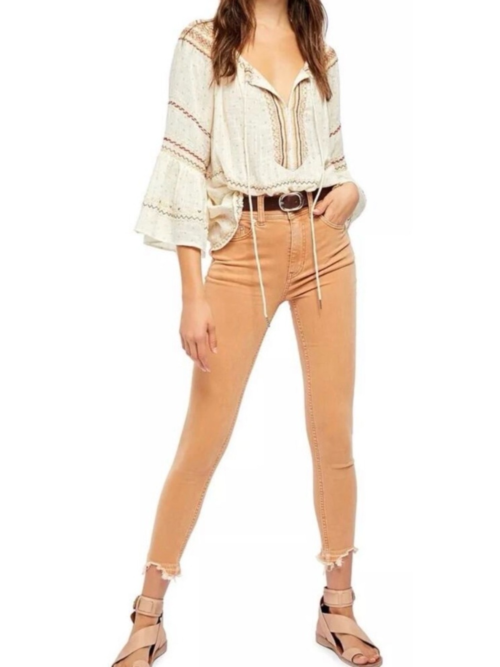 Free People High-Rise Ankle Skinny Jeans
